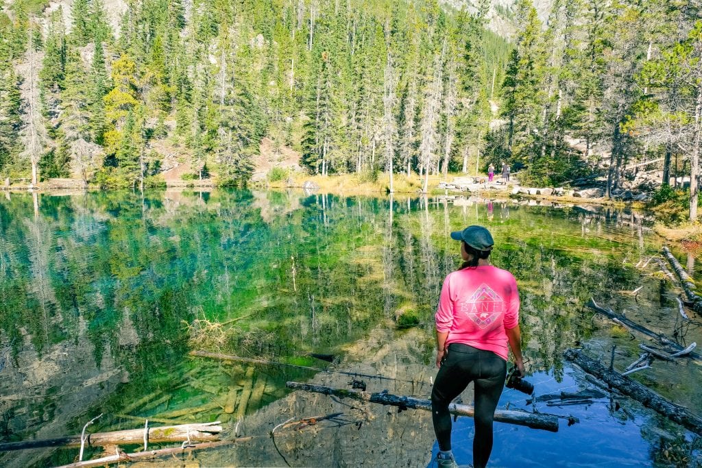 Grassi Lakes trail in Canmore, Alberta Canada leading you to 2 jaw dropping lakes. | Her Life Adventures | #grassilakes #canmore #albera #canada #howtofind #wheretogo #whattodo #trail #hike #winter #summer