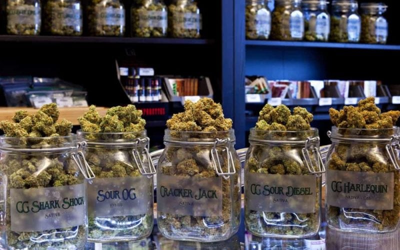 Jars of cannabis