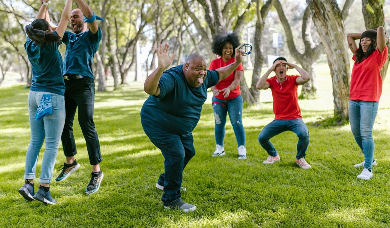 Group of People Having Fun