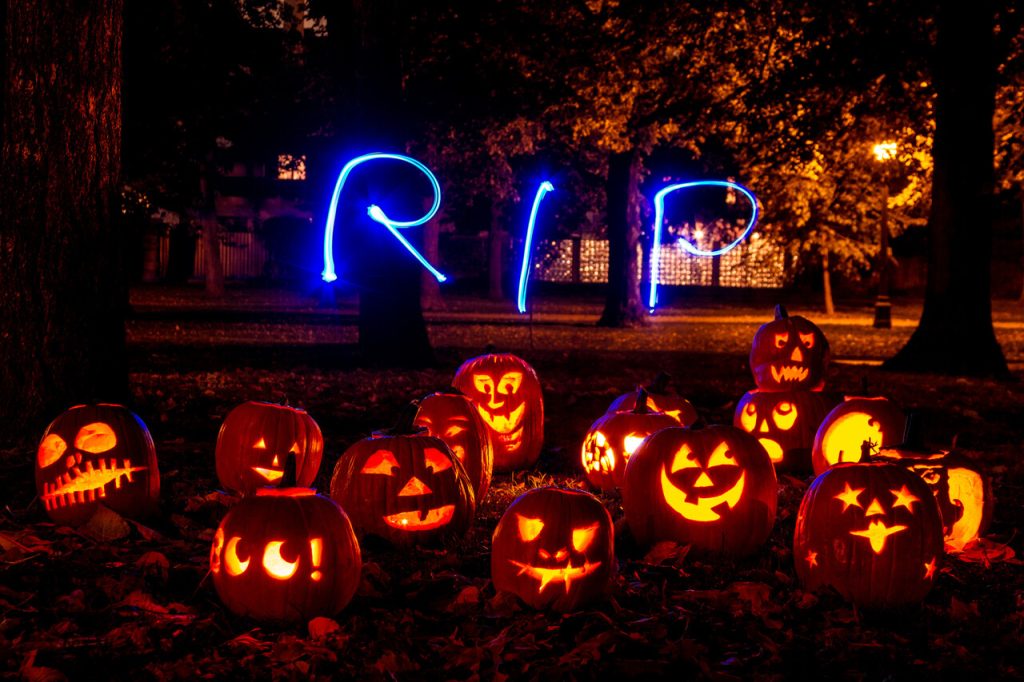 Lighted Halloween Pumpkins