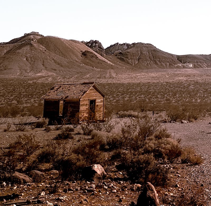 Abandoned Cabin in Deserted Rhyolite Ghost Town