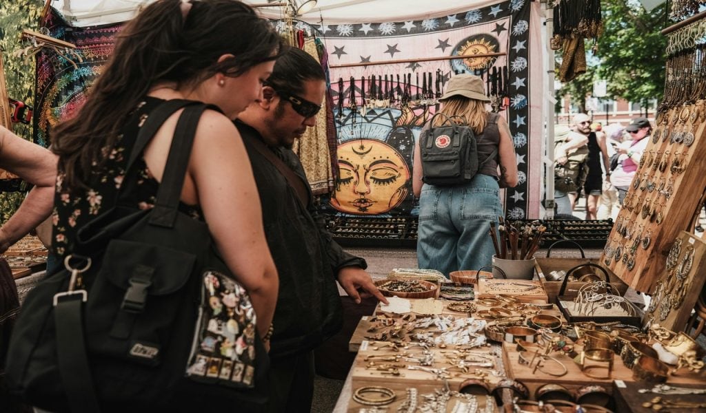 8 State Fairs with Big October Weekends – Her Life Adventures People Looking at Jewelry Stalls at a Market