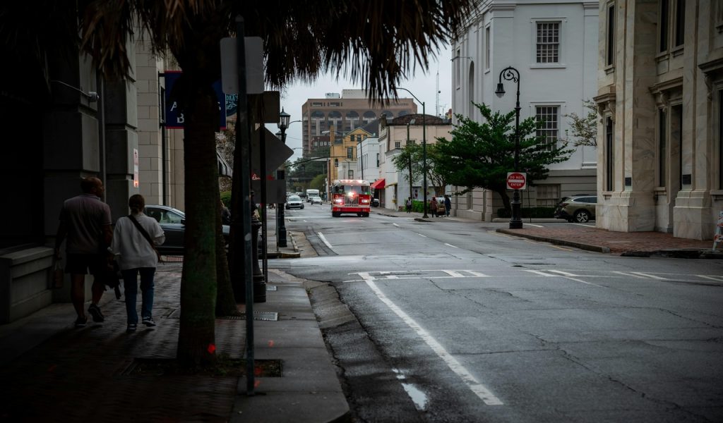 12 U.S. City Breaks That Feel Big Without A Big Budget – Her Life Adventures Street View in Savannah with Fire Truck Responding