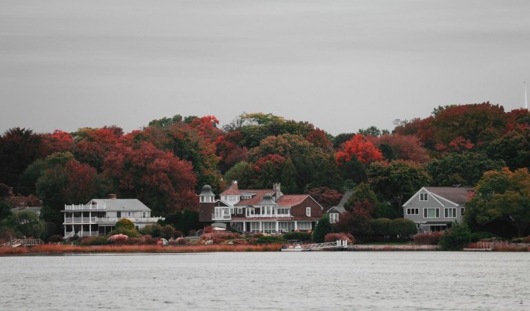 Scenic Autumn Landscape in Stamford by the Water
