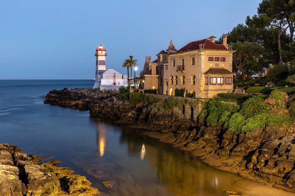 Santa Marta Lighthouse, Cascais, Portugal.