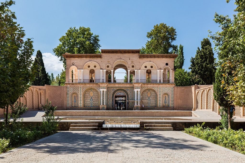 Entrance to the Shazdeh Garden, a historical garden near Mahan, Iran.