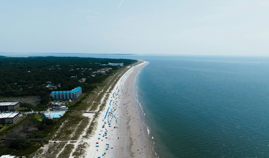 Aerial View of Hilton Head Island Beachfront 