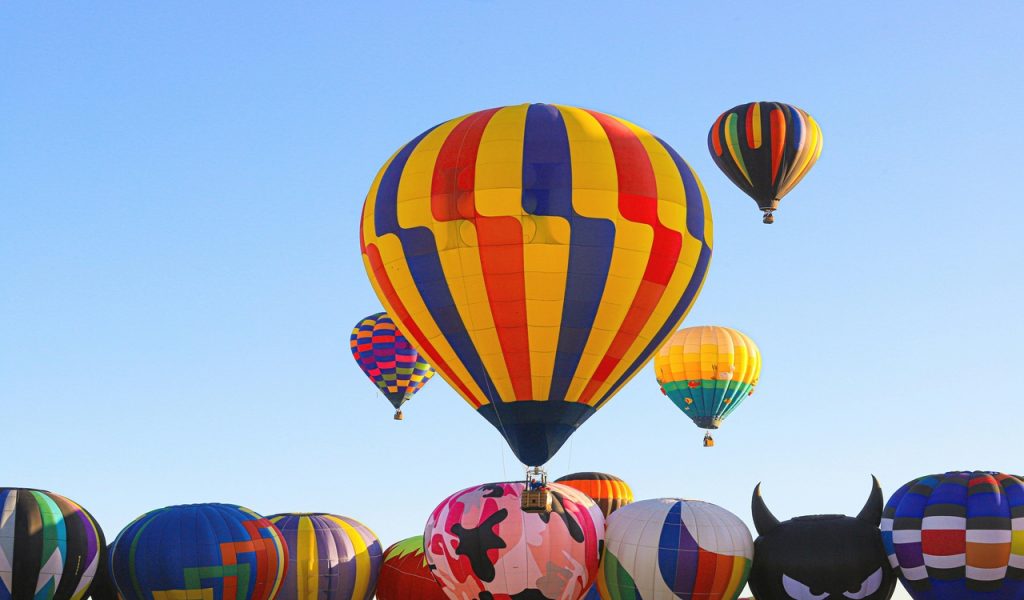 Une variété de montgolfières