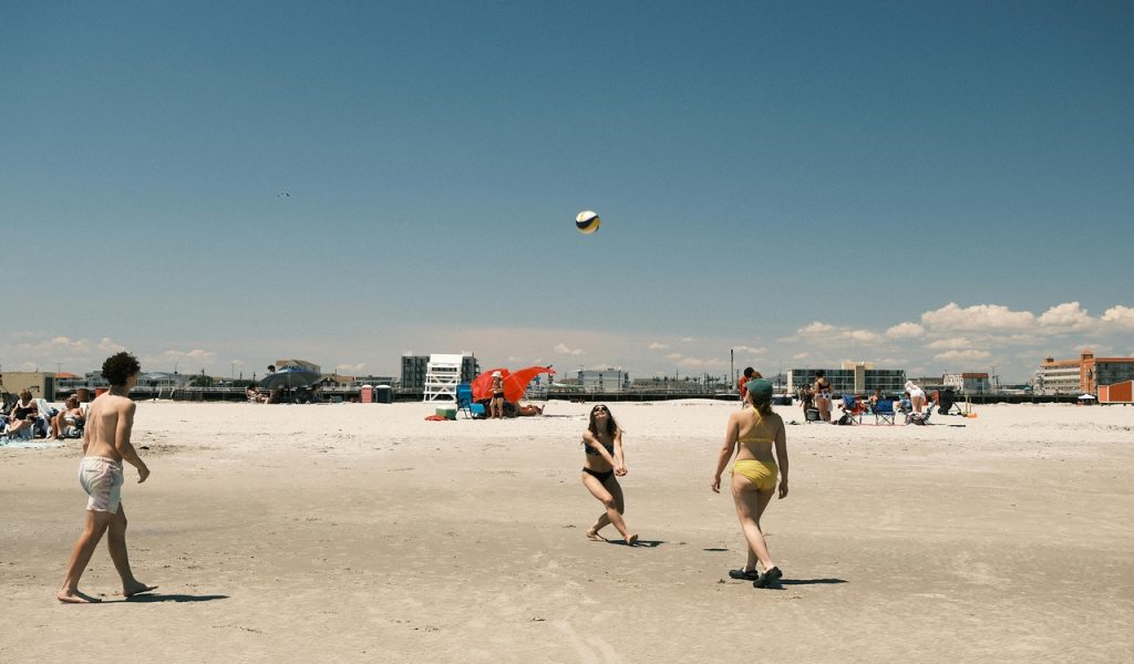 Beach Volleyball Game at Cape May, New Jersey 