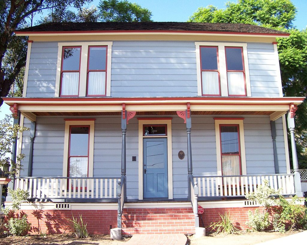 The Victorian style Myers House at 1000 Mission Street-Route 66 - in Los Angeles County, California