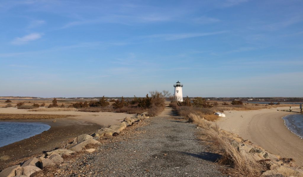 View of a Lighthouse on a Seashore 