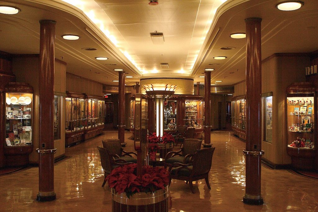 RMS Queen Mary Promenade Deck 1st Class Shops