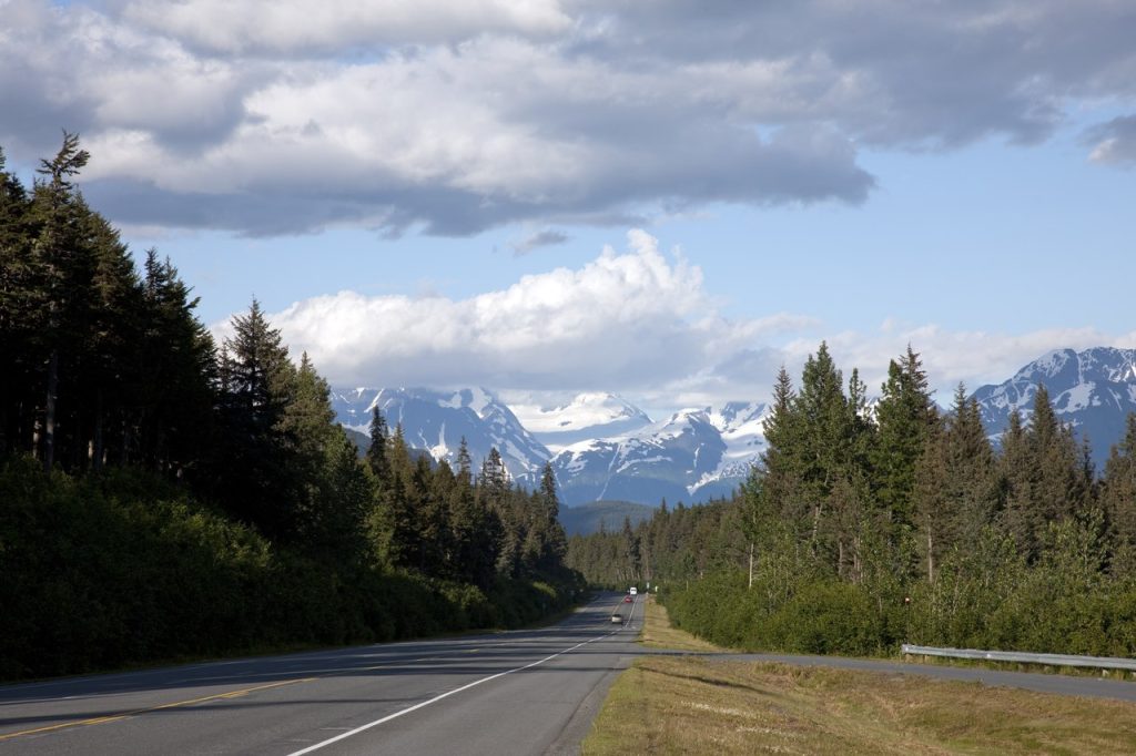 Scenic Seward Highway in the Chugach National Forest, Alaska/