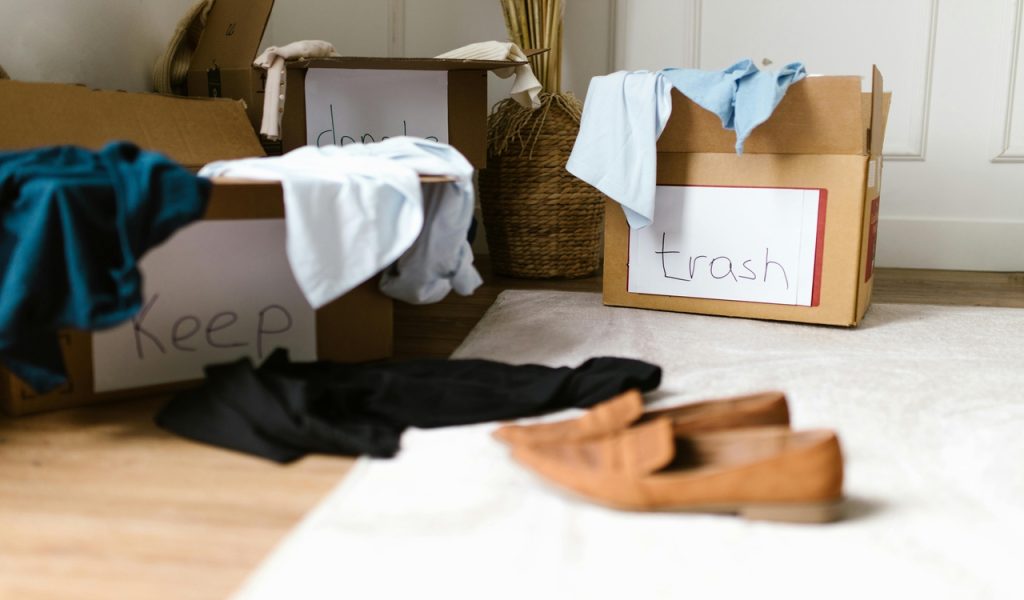 Gros plan de boîtes en carton