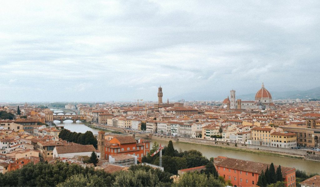 Aerial Shot of City Houses and Buildings

