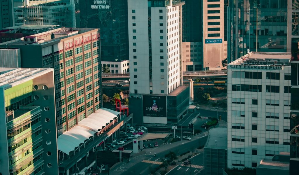 Urban Architecture in Santa Fe, Mexico City
