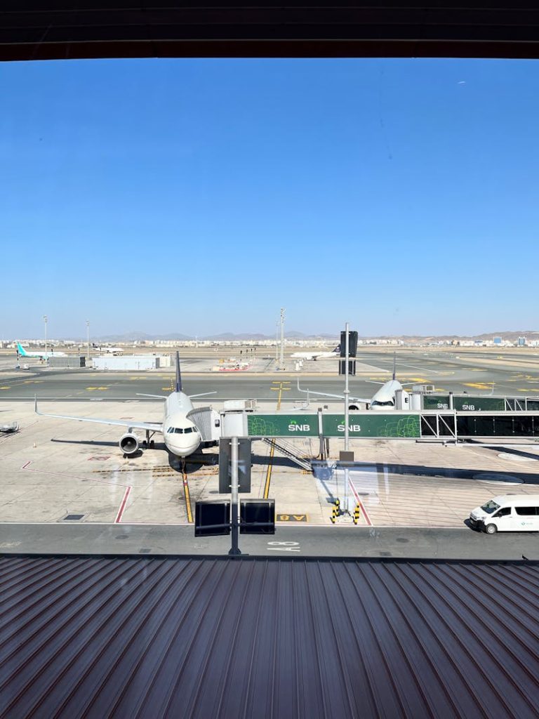 Airplane at Jeddah Airport Terminal Gate