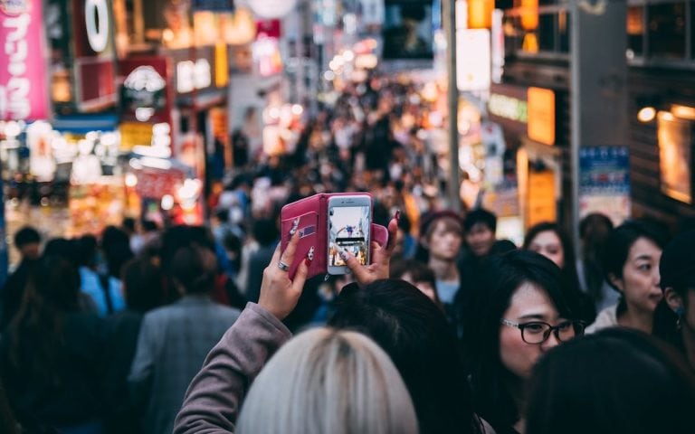 A Tourist Taking Photo