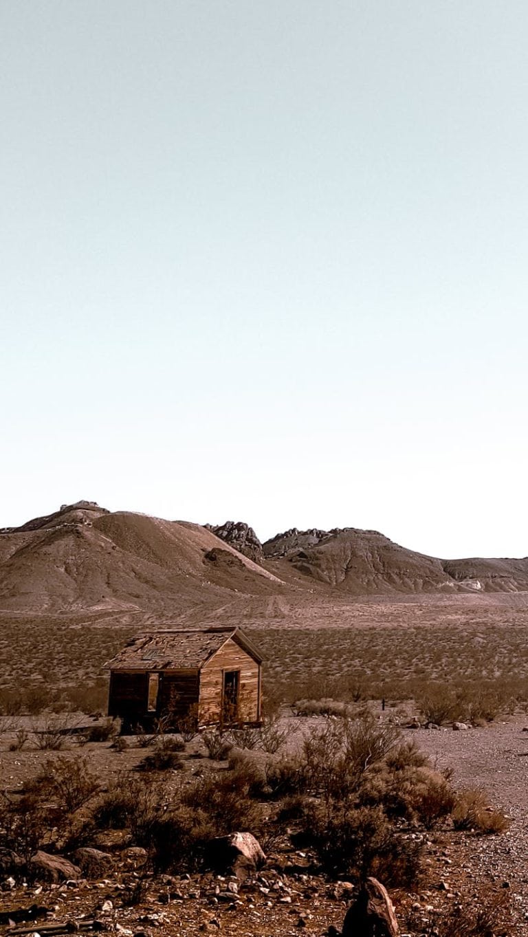 Abandoned Cabin in Deserted Rhyolite Ghost Town