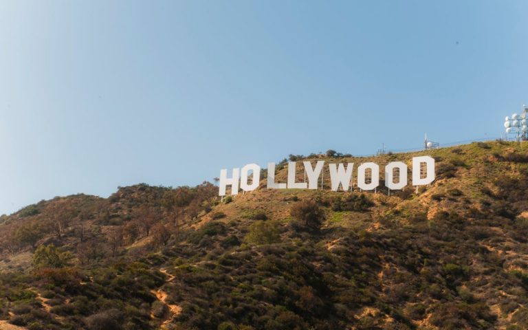 Iconic Hollywood Sign on Los Angeles Hillside
