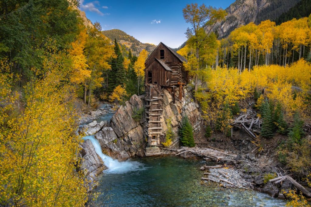 Iconic Crystal Mill Amidst Colorado's Autumn Foliage