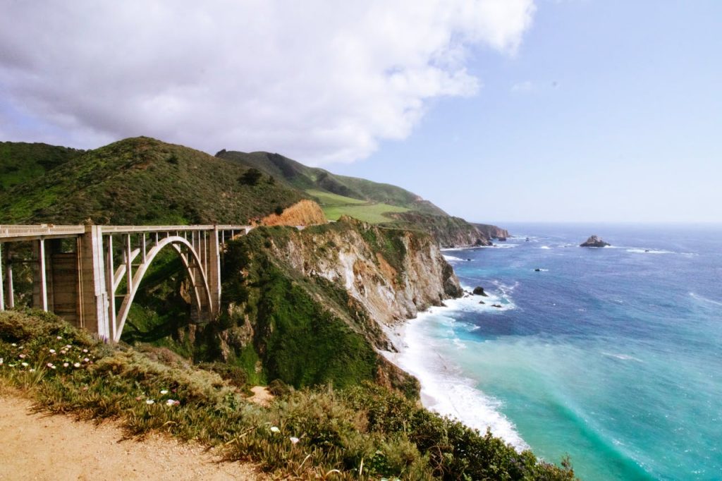Scenic View of Bixby Creek Bridge in Monterey