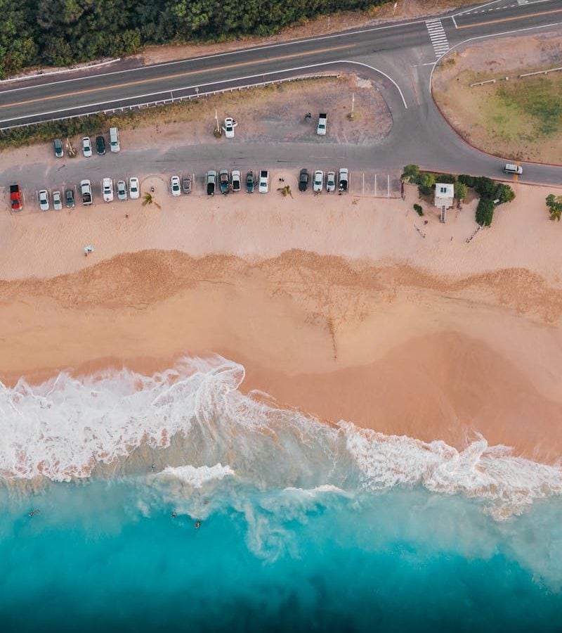 Aerial View of Parking Spot in Hawaii