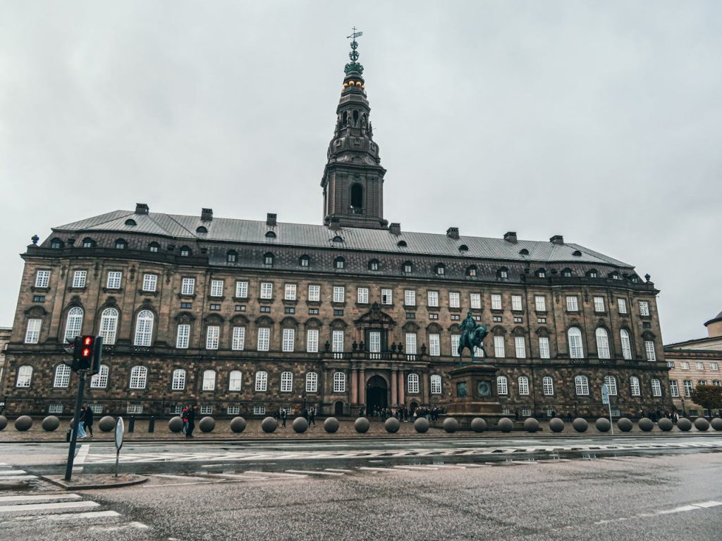 Majestic View of Christiansborg Palace in Copenhagen