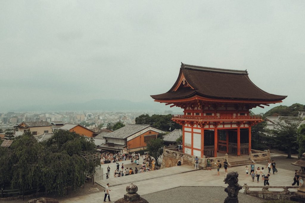 Scenic View of Kyoto's Iconic Kiyomizu-dera Temple