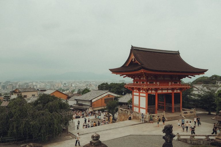 Scenic View of Kyoto's Iconic Kiyomizu-dera Temple
