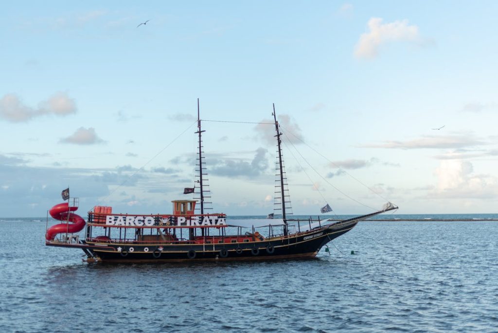 Pirate-Themed Boat in Arraial d'Ajuda Waters