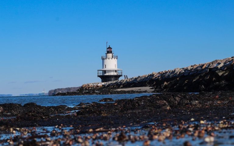 Spring Point Ledge Lighthouse in South Portland, Maine