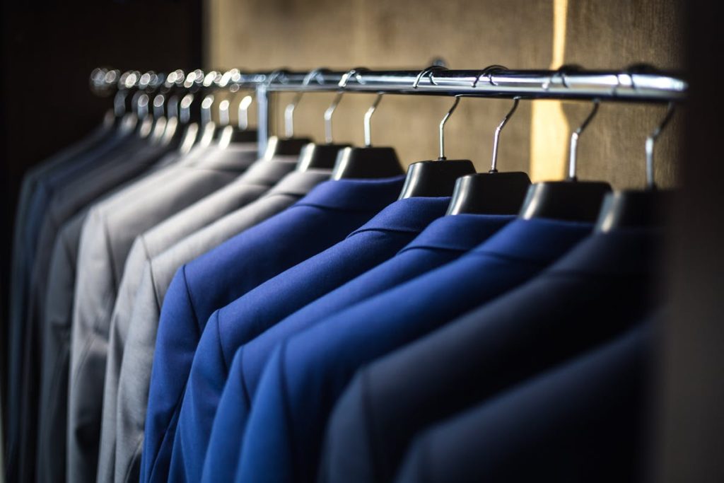 Close-up of Rows of Cloths