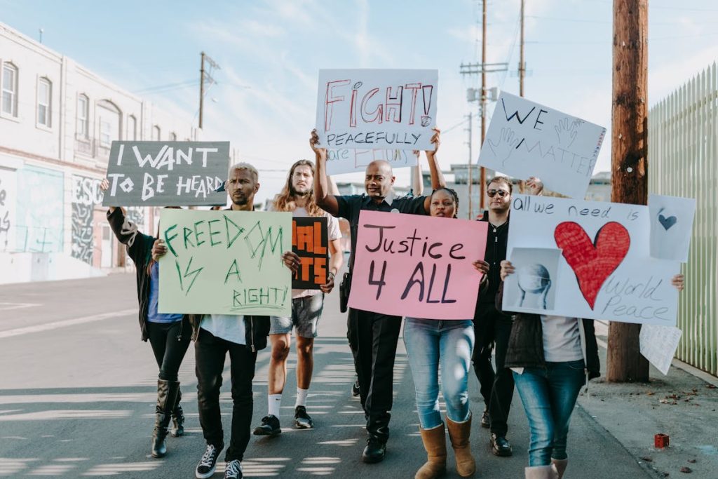 People Protesting on the Street