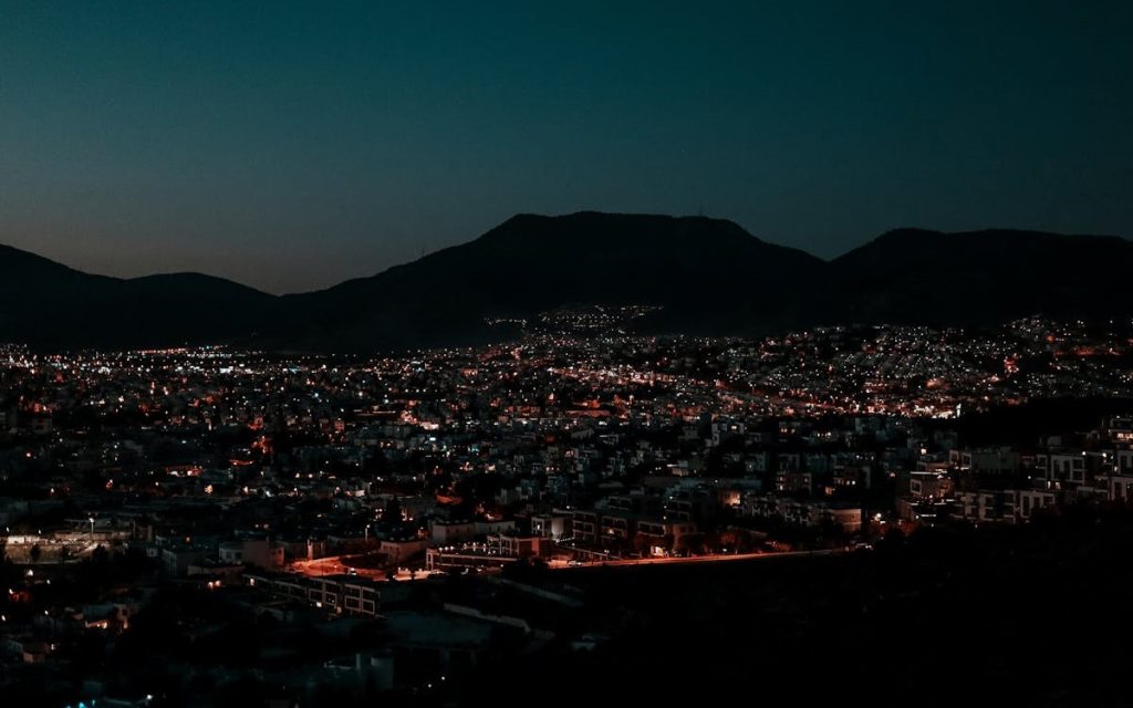 Aerial View of City Lights
