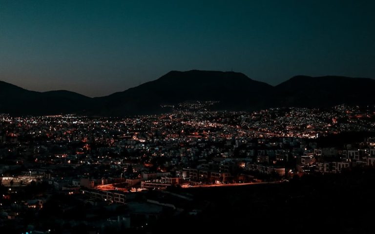 Aerial View of City Lights