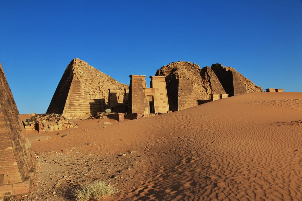 The ancient pyramids of Meroe in Sudan's desert