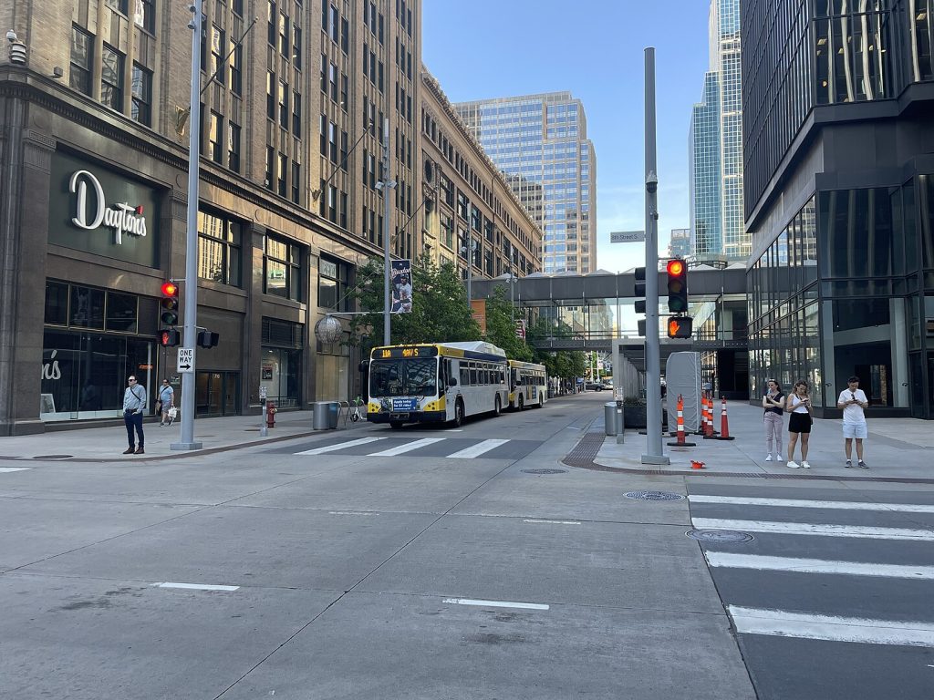 Outside of Nicollet Mall