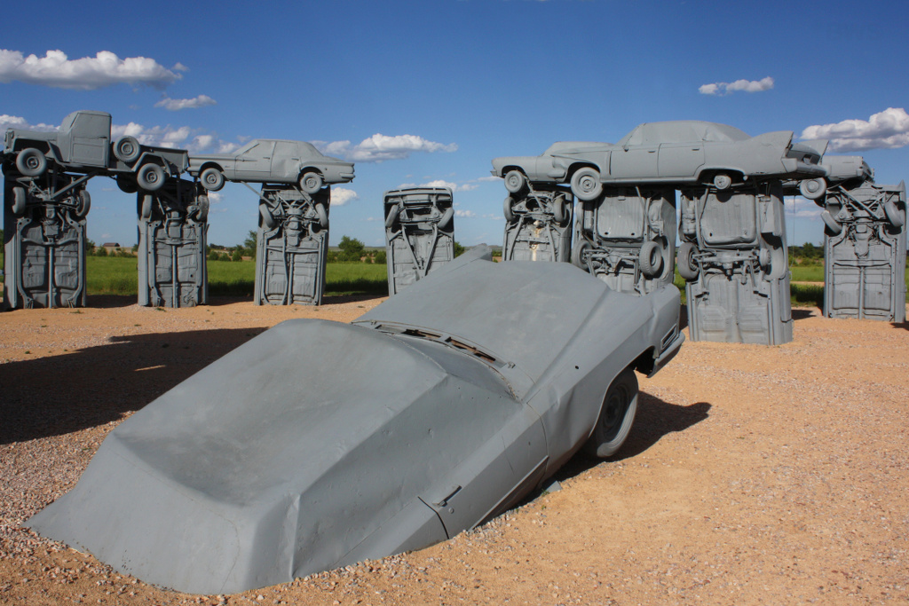 Carhenge, Alliance, Nebraska, USA, central cars