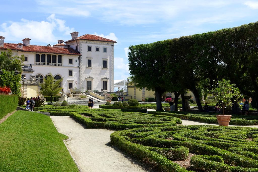Formal gardens and villa - Vizcaya Museum and Gardens - Miami, Florida 