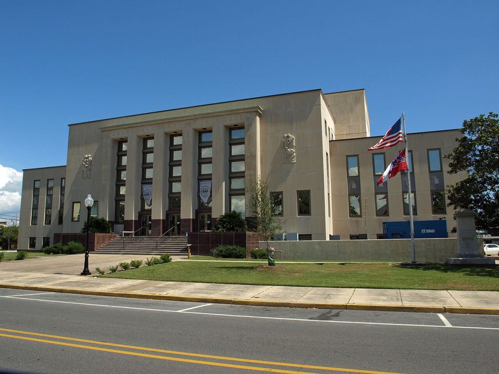 The Jackson County Courthouse in Pascagoula, Mississippi