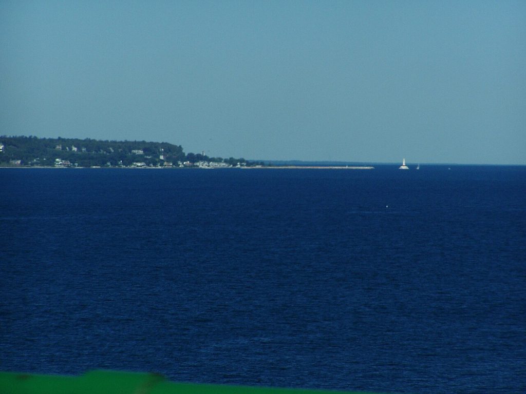 Mackinac Island from below The Mackinac Bridge.