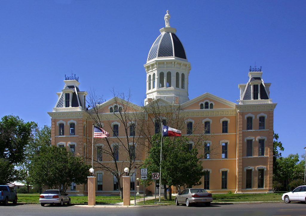 The Presidio County Courthouse in Marfa, Texas