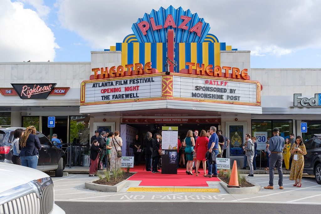 Red carpet setup for opening night of the 2019 Atlanta Film Festival