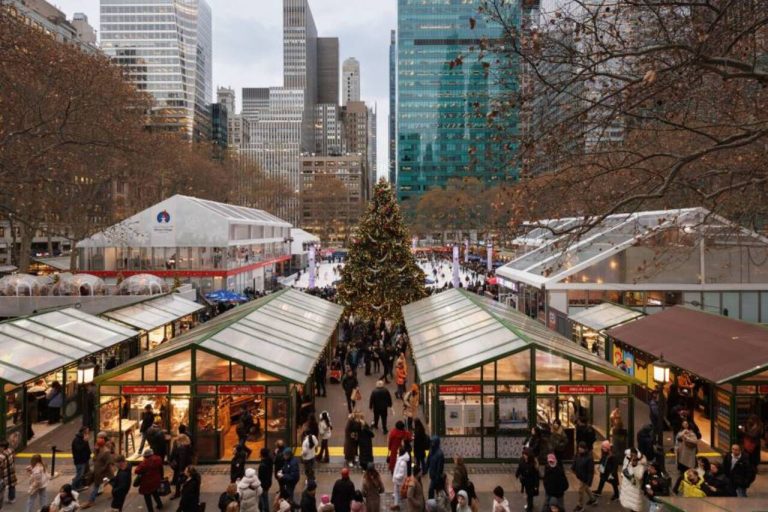 Bryant Park Christmas Market Walk.