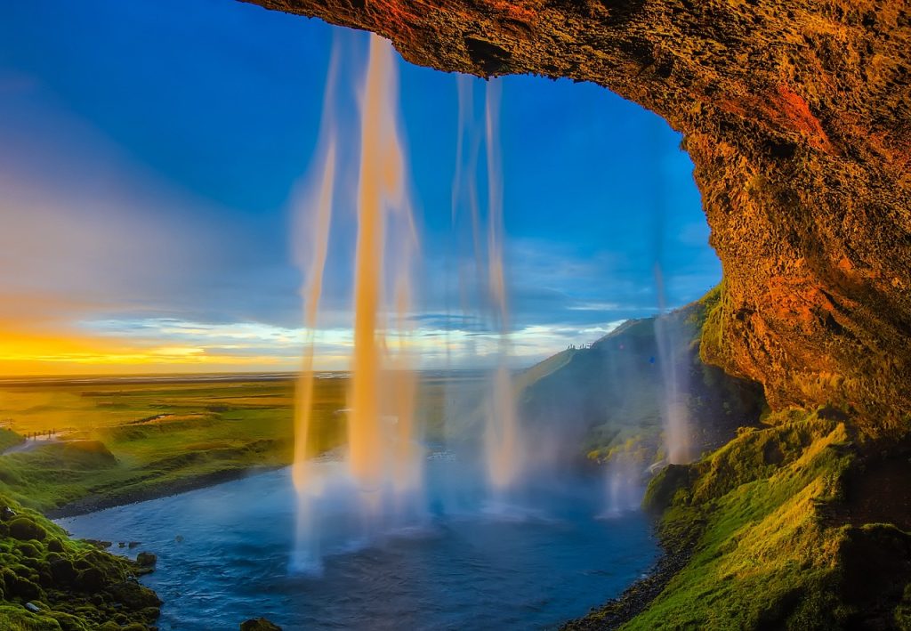 Iceland, Skogafoss, Waterfall image.