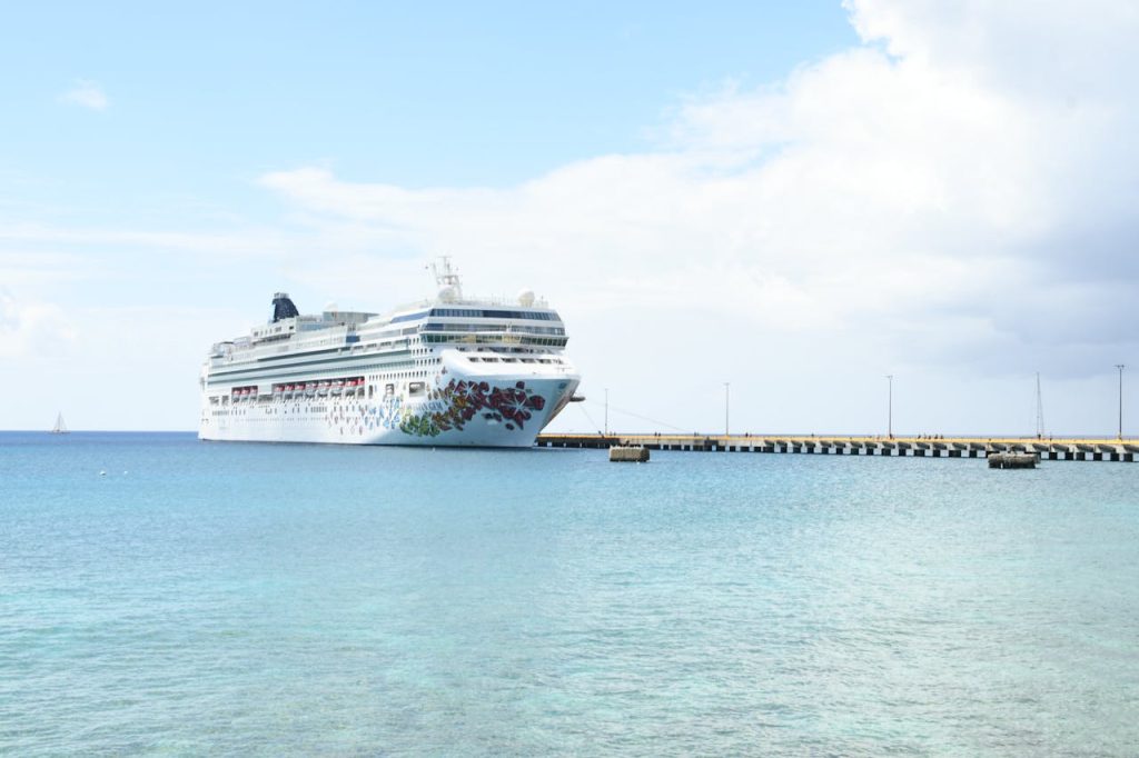 Luxury Cruise Ship Docked in St. Croix Harbor