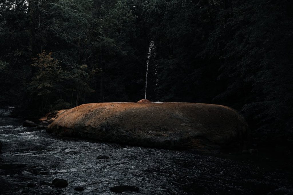 Geyser Island Spouter in Saratoga Spa State Park, New York, United States
