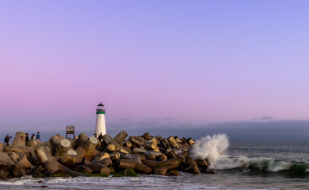 Lighthouse and Boulders