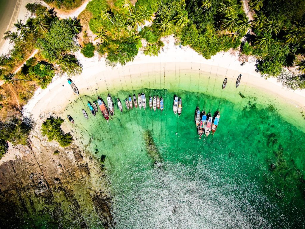 Beach in tropical paradise, Koh Yao Yai island in Phang-nga, Thailand. Landscape with tropical.